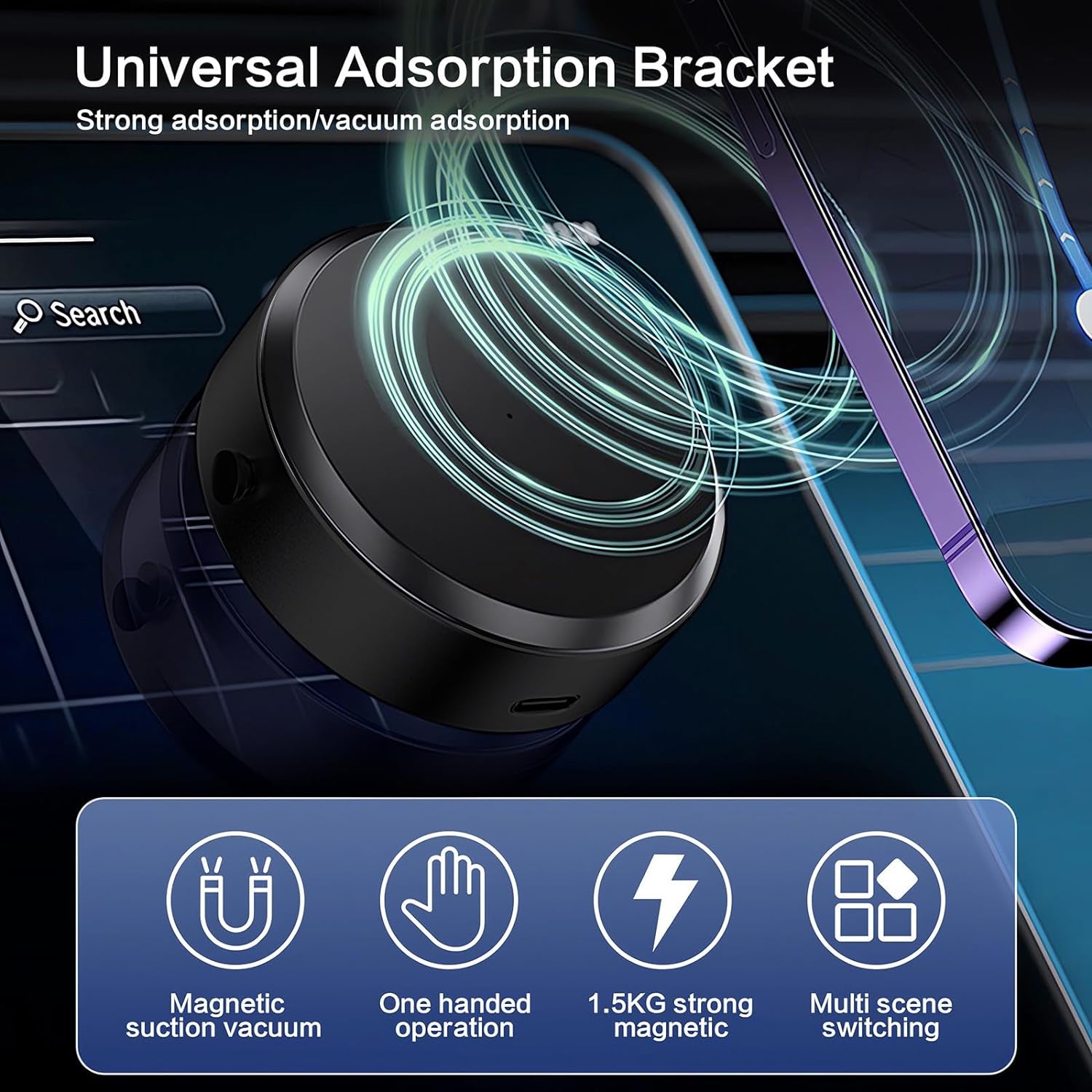 Magnetic Mobile Phone Holder (360°Rotation)